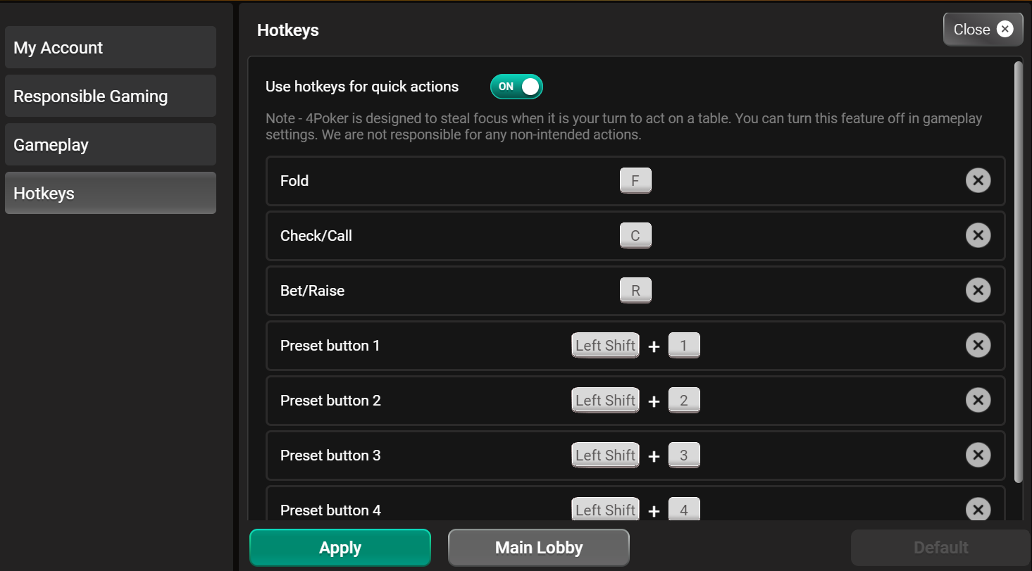 Hotkeys – 4Community